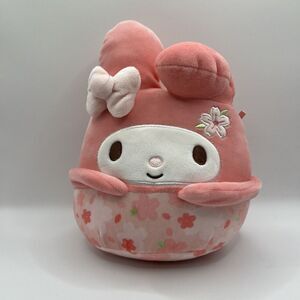 Squishmallow X Sanrio My Melody Kellytoy‎ Floral Print 9 Inch Plush